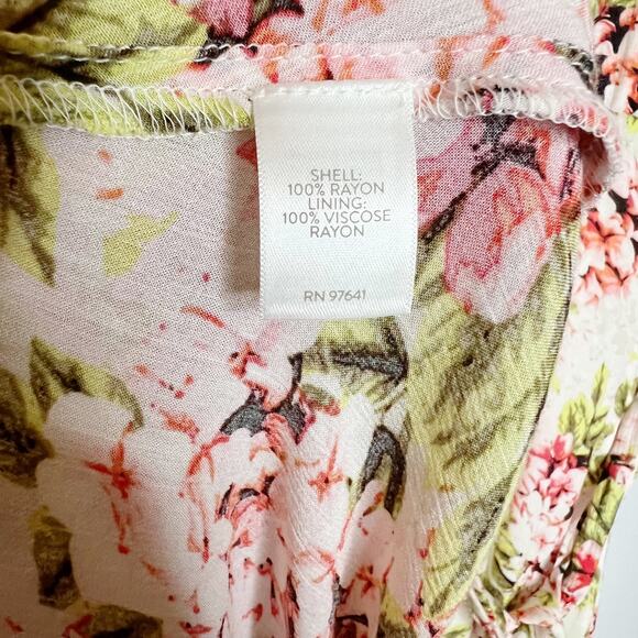 J. Jill Dresses J. Jill Pebble Hydrangea Floral Midi Dress Size Large - Picture 6 of 8